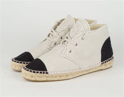 preloved chanel espadrilles|chanel high top espadrilles.